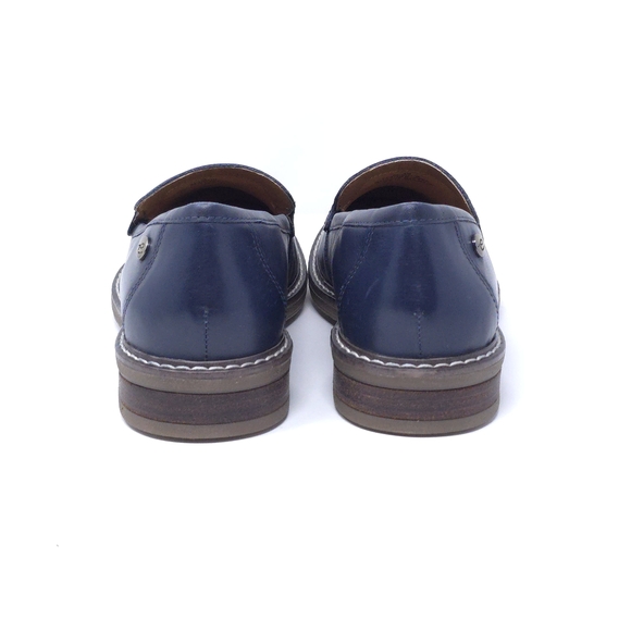 Easy Spirit Jaylin Leather Slip-On Loafers Navy Memory Foam Comfort Size 6M - Picture 4 of 9